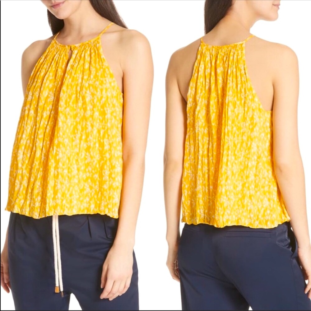 Joie Hirota Silk Crinkle Tank